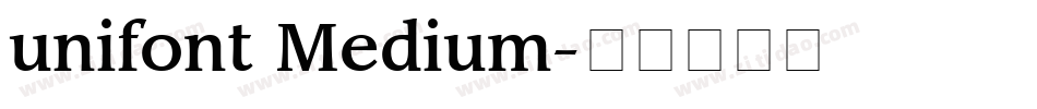 unifont Medium字体转换